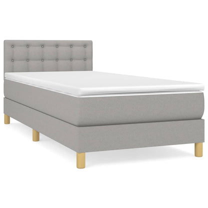 Giroletto a Molle con Materasso Grigio Chiaro 80x200 cm Tessuto | homemem39