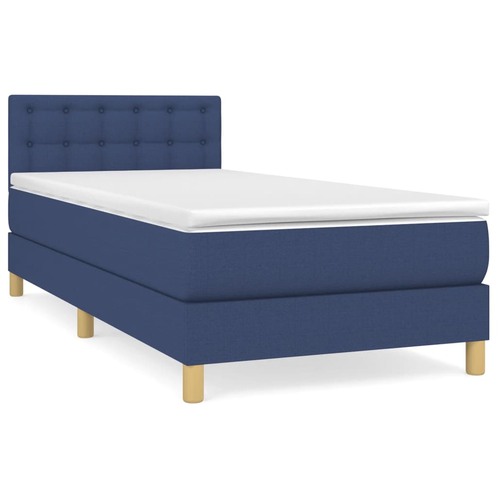 Giroletto a Molle con Materasso Blu 80x200 cm inTessuto | homemem39