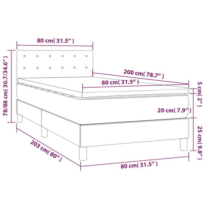 Giroletto a Molle con Materasso Blu 80x200 cm inTessuto | homemem39
