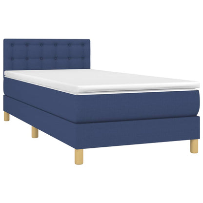 Giroletto a Molle con Materasso Blu 90x200 cm inTessuto | homemem39