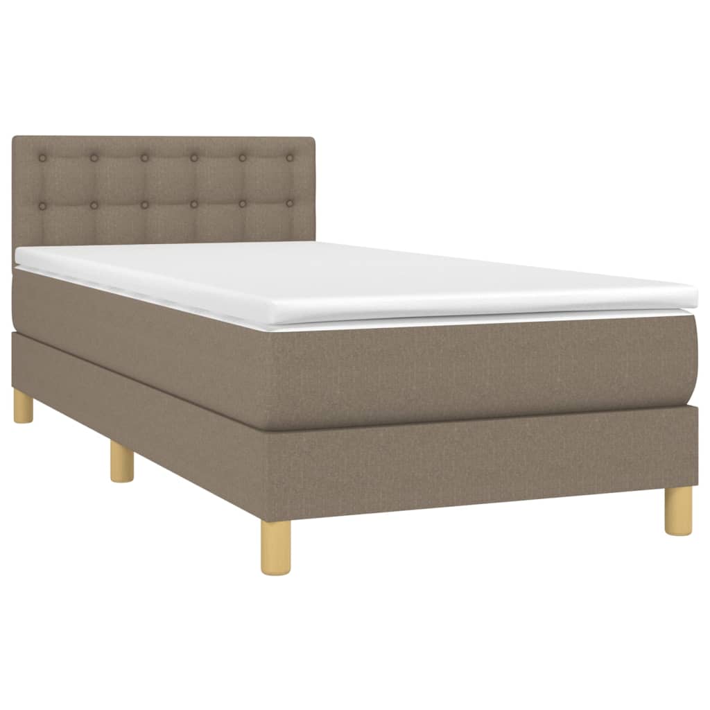 Giroletto a Molle con Materasso Tortora 100x200 cm in Tessuto | homemem39
