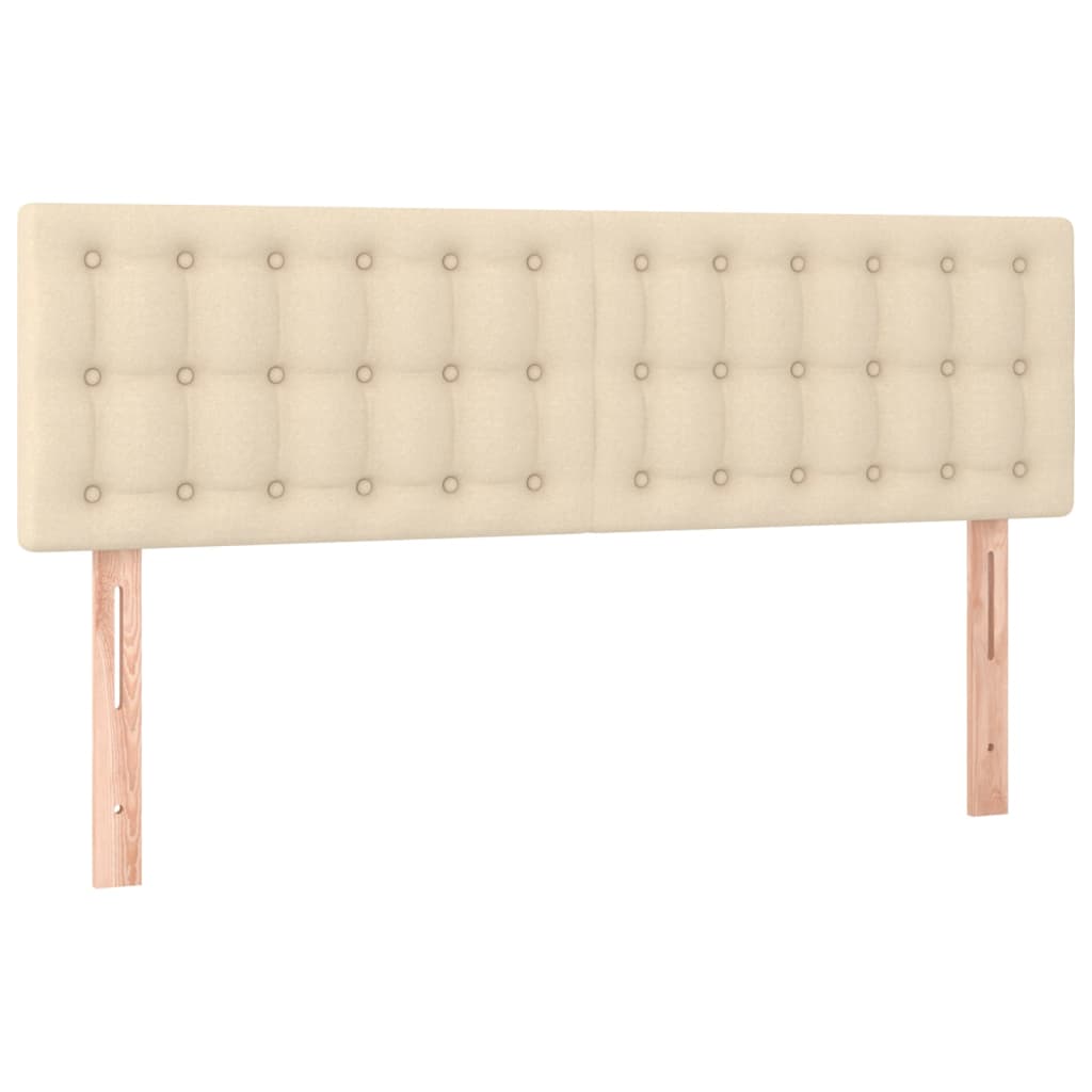 Giroletto a Molle con Materasso Crema 140x19 cm in Tessuto | homemem39