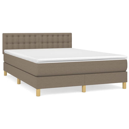 Giroletto a Molle con Materasso Tortora 140x200 cm in Tessuto | homemem39