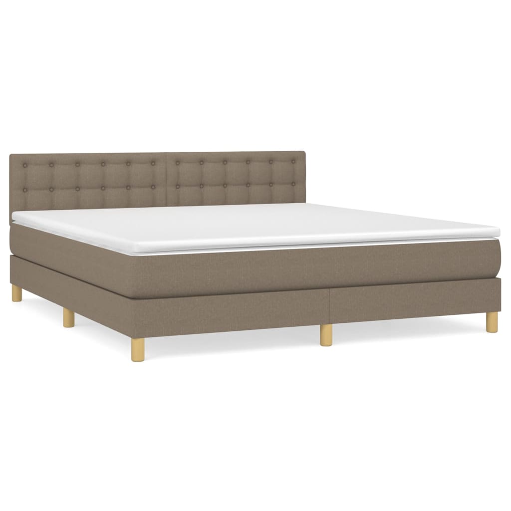 Giroletto a Molle con Materasso Tortora 160x200 cm in Tessuto | homemem39