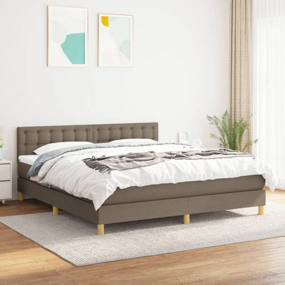 Giroletto a Molle con Materasso Tortora 160x200 cm in Tessuto | homemem39