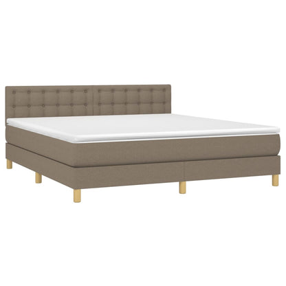 Giroletto a Molle con Materasso Tortora 180x200 cm in Tessuto | homemem39