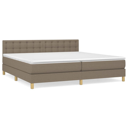 Giroletto a Molle con Materasso Tortora 200x200 cm in Tessuto | homemem39