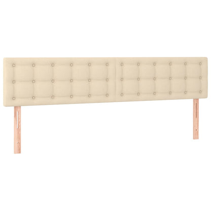 Giroletto a Molle con Materasso Crema 200x200 cm in Tessuto | homemem39
