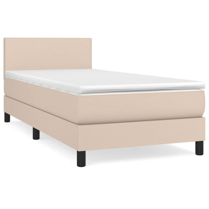 Giroletto a Molle con Materasso Cappuccino 100x200cm Similpelle | homemem39