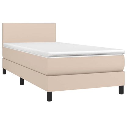 Giroletto a Molle con Materasso Cappuccino 100x200cm Similpelle | homemem39