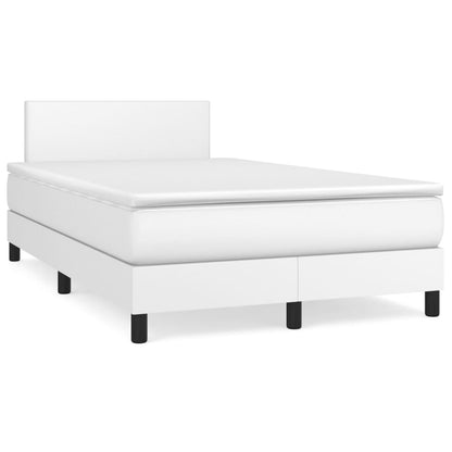 Giroletto a Molle con Materasso Bianco 120x200 cm in Similpelle | homemem39