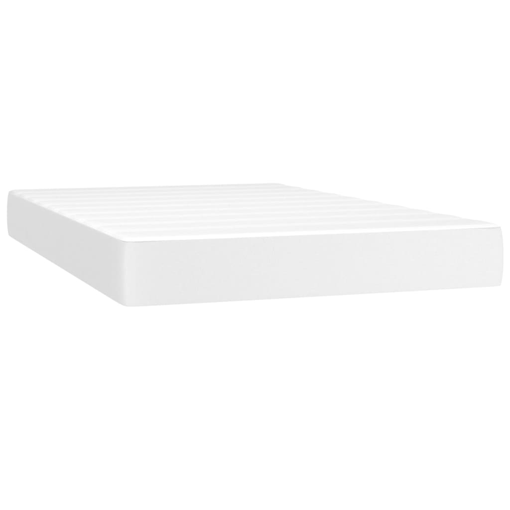 Giroletto a Molle con Materasso Bianco 120x200 cm in Similpelle | homemem39