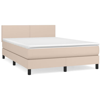 Giroletto a Molle con Materasso Cappuccino 140x190cm Similpelle | homemem39