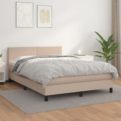 Giroletto a Molle con Materasso Cappuccino 140x190cm Similpelle | homemem39
