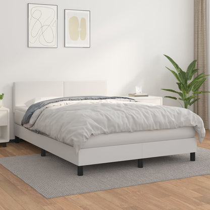 Giroletto a Molle con Materasso Bianco 140x200 cm in Similpelle | homemem39