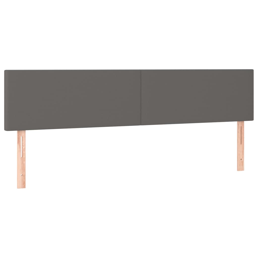 Giroletto a Molle con Materasso Grigio 160x200 cm in Similpelle | homemem39