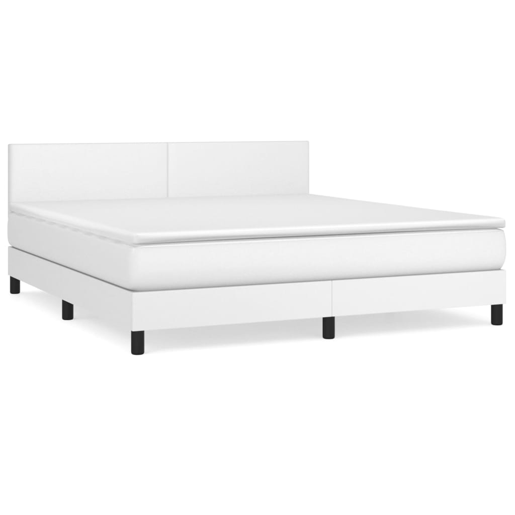Giroletto a Molle con Materasso Bianco 180x200 cm in Similpelle | homemem39