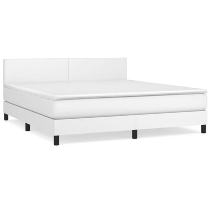 Giroletto a Molle con Materasso Bianco 180x200 cm in Similpelle | homemem39