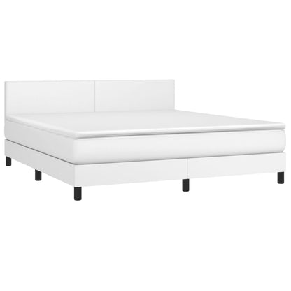 Giroletto a Molle con Materasso Bianco 180x200 cm in Similpelle | homemem39