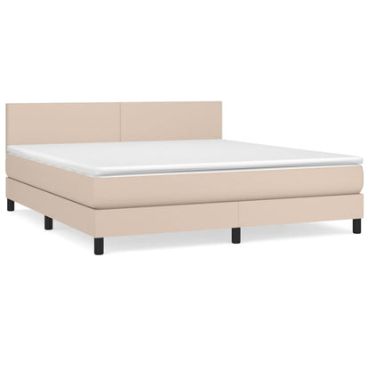 Giroletto a Molle con Materasso Cappuccino 180x200cm Similpelle | homemem39