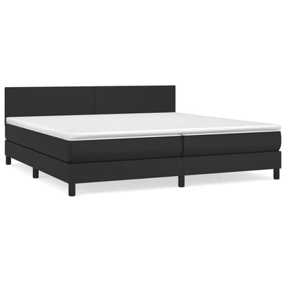 Giroletto a Molle con Materasso Nero 200x200 cm in Similpelle | homemem39