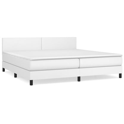 Giroletto a Molle con Materasso Bianco 200x200cm in Similpelle | homemem39