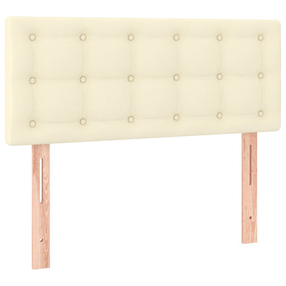 Giroletto a Molle con Materasso Crema 120x200 cm in Similpelle | homemem39