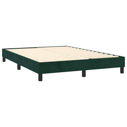 Giroletto a Molle con Materasso Verde Scuro 140x200 cm Velluto | homemem39