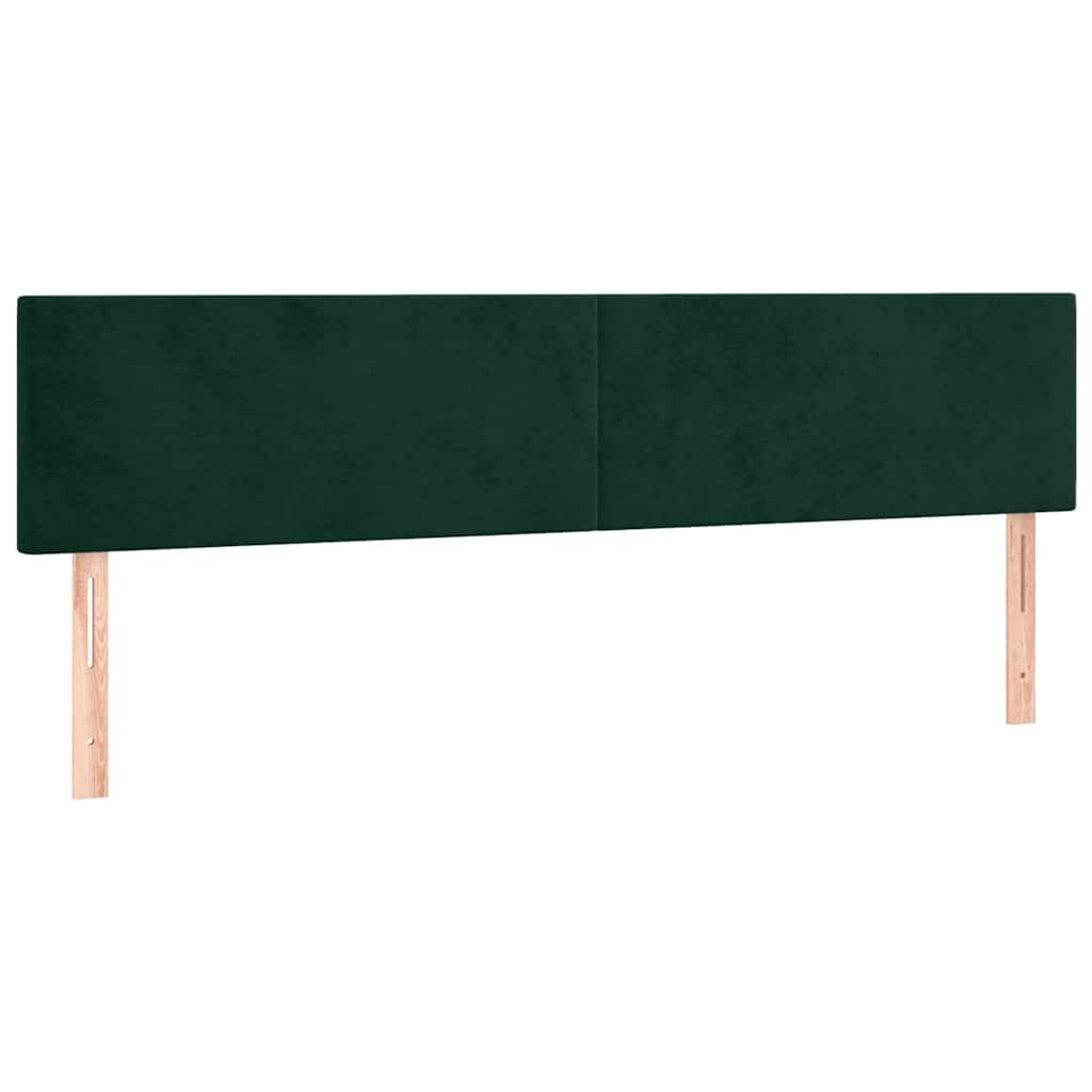 Giroletto a Molle con Materasso Verde Scuro 160x200 cm Velluto