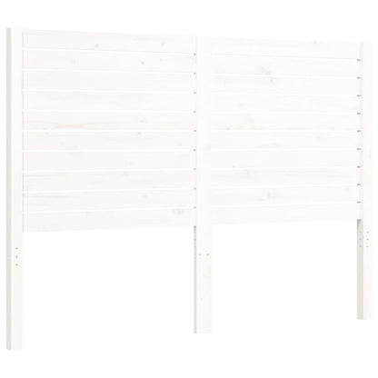 Giroletto con Testiera Bianco 120x200 cm in Legno Massello