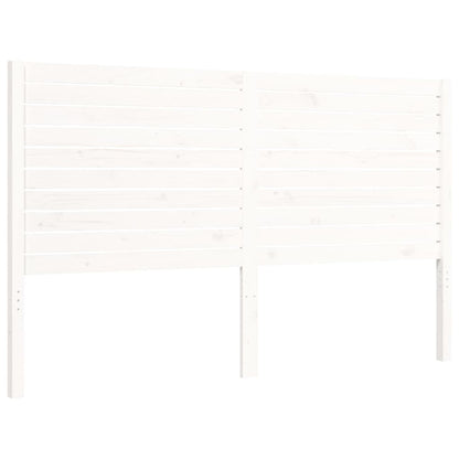 Giroletto con Testiera Bianco 160x200 cm Legno Massello