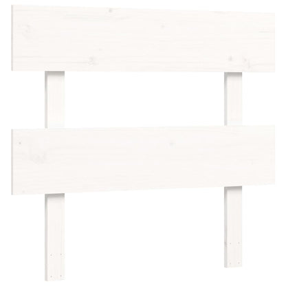 Giroletto con Testiera Bianco 100x200 cm in Legno Massello