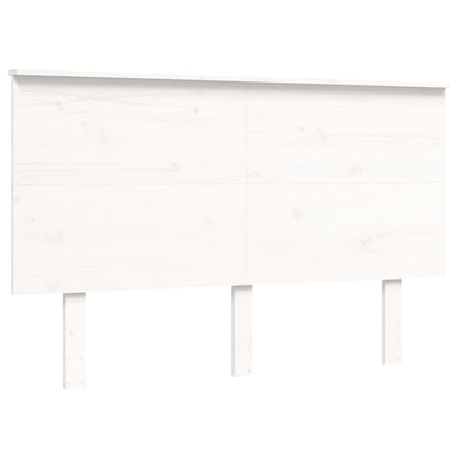 Giroletto con Testiera Bianco 120x200 cm in Legno Massello