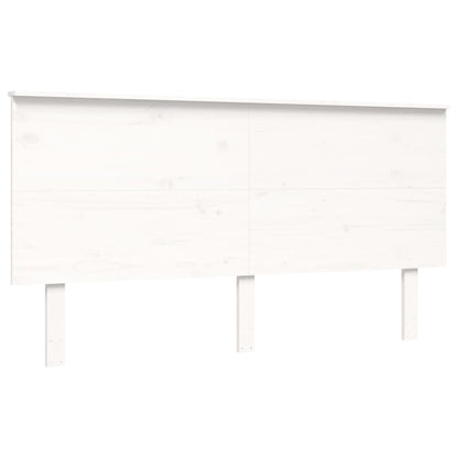 Giroletto con Testiera Bianco King Size in Legno Massello - homemem39