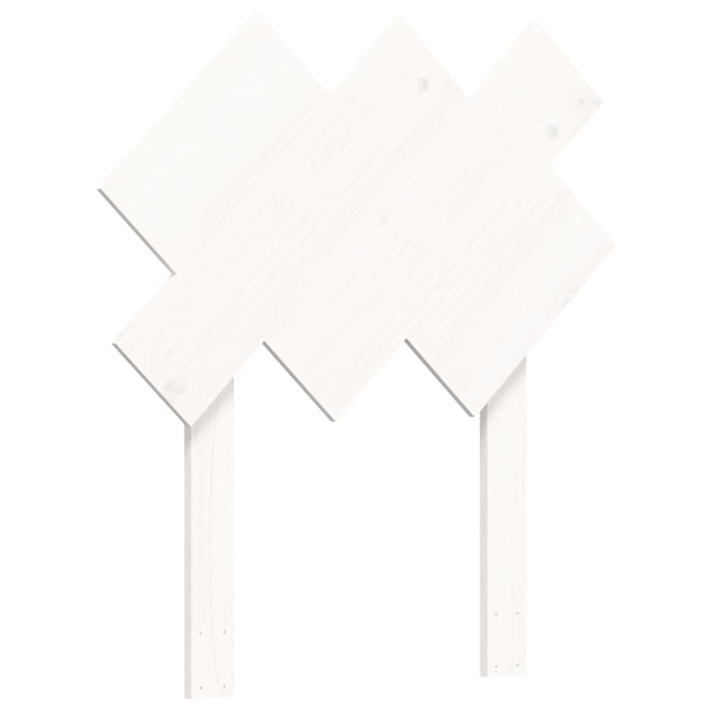 Giroletto con Testiera Bianco 90x200 cm in Legno Massello