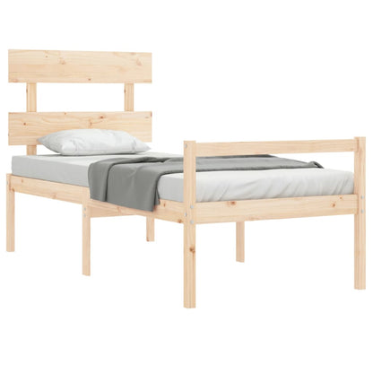 Letto per Anziani con Testiera Small Single in Legno Massello