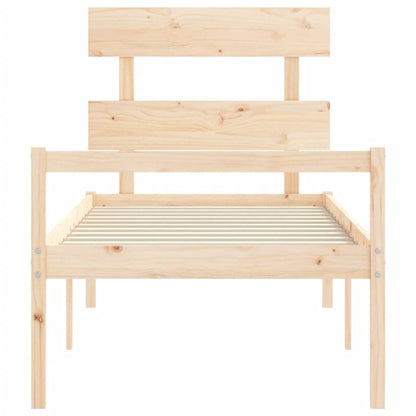 Letto per Anziani con Testiera Small Single in Legno Massello