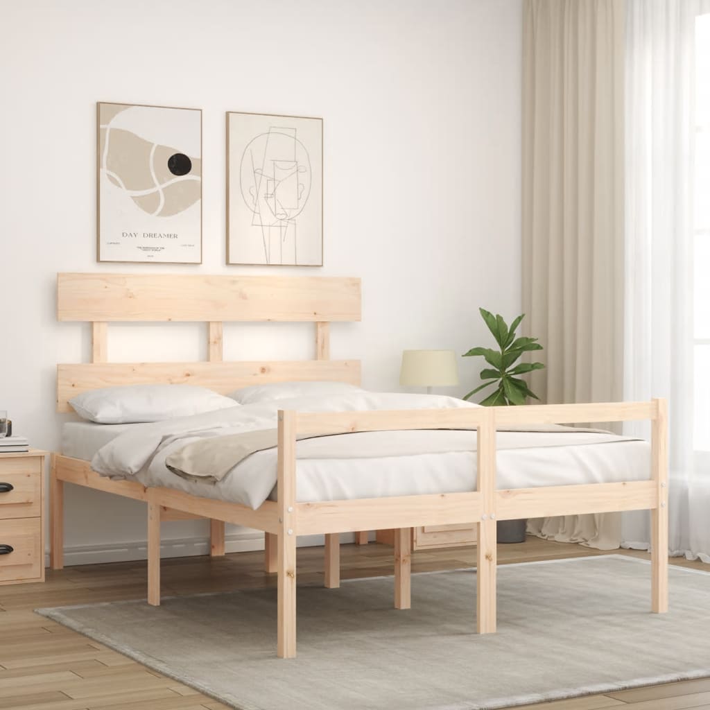 Letto per Anziani con Testiera Small Double in Legno Massello | homemem39