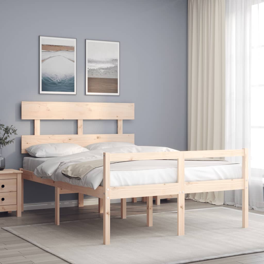 Letto per Anziani con Testiera Small Double in Legno Massello | homemem39