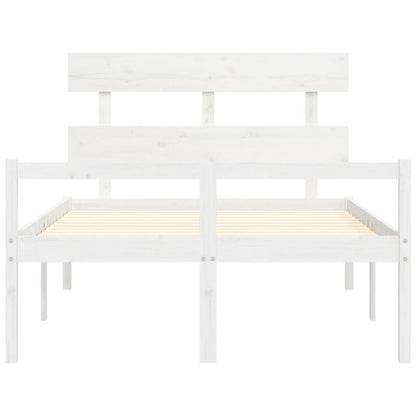 Letto per Anziani Bianco Testiera Small Double Legno Massello | homemem39