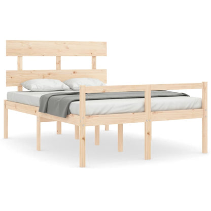 Letto per Anziani con Testiera 140x190 cm in Legno Massello - homemem39
