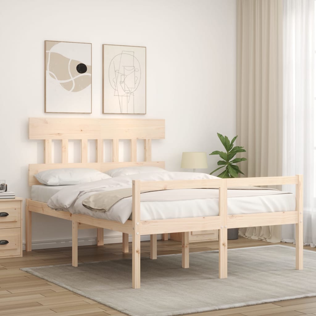 Letto per Anziani con Testiera Small Double in Legno Massello | homemem39