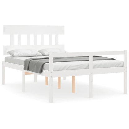 Letto per Anziani Bianco Testiera Small Double Legno Massello | homemem39