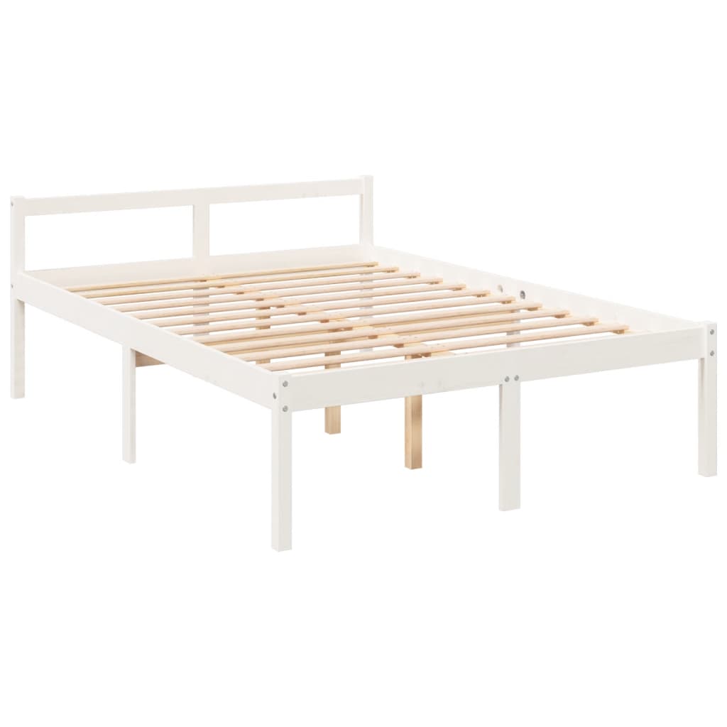 Letto per Anziani Bianco Testiera Small Double Legno Massello | homemem39