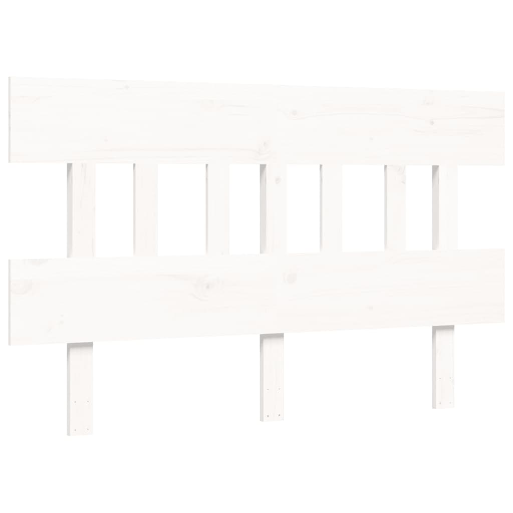 Letto per Anziani con Testiera Bianco 140x190 cm Legno Massello | homemem39