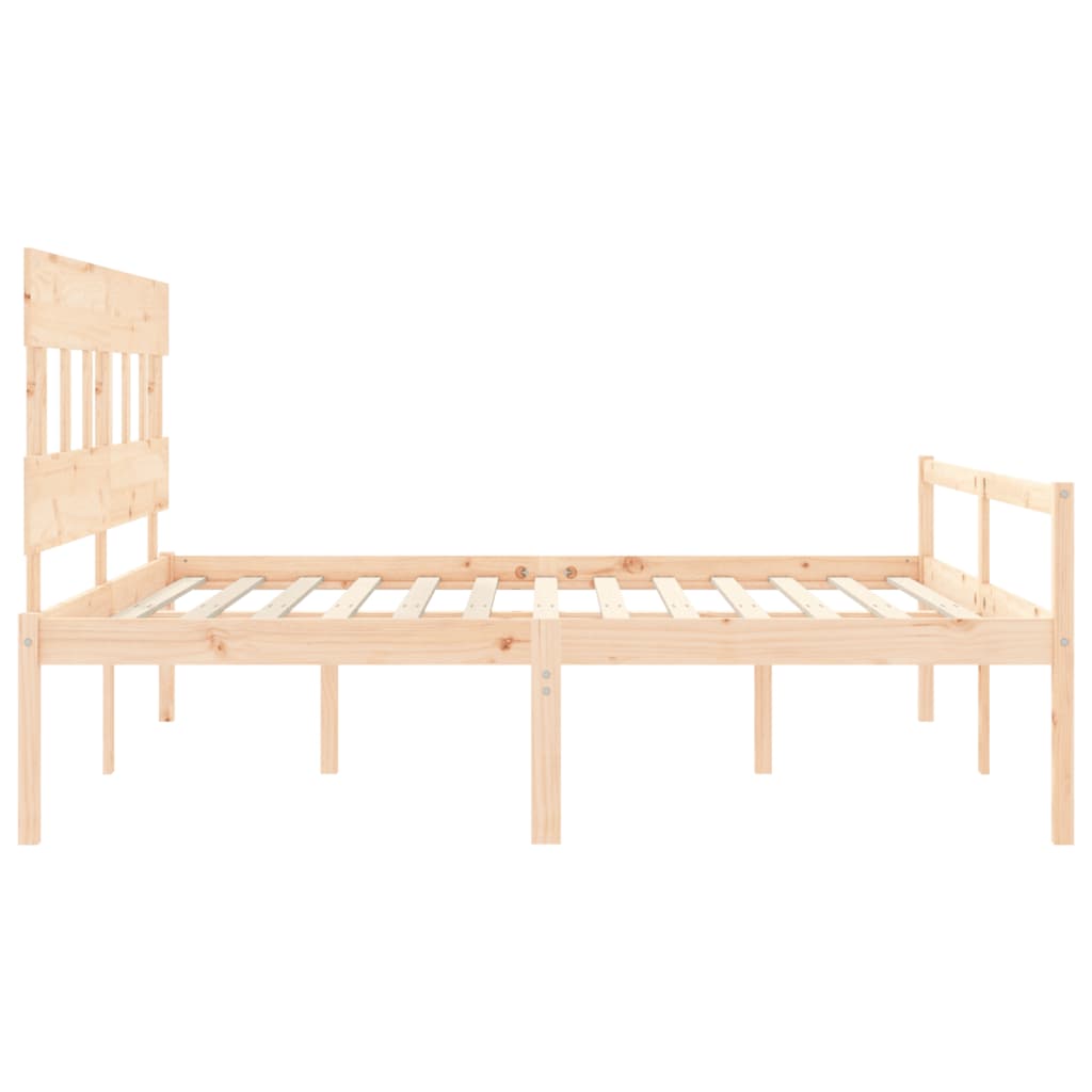 Letto per Anziani con Testiera 200x200 cm in Legno Massello