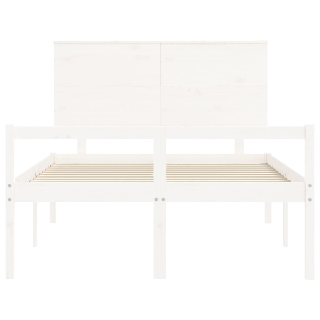 Letto per Anziani Bianco Testiera Small Double Legno Massello | homemem39
