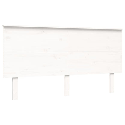 Letto per Anziani con Testiera Bianco King Legno Massello - homemem39