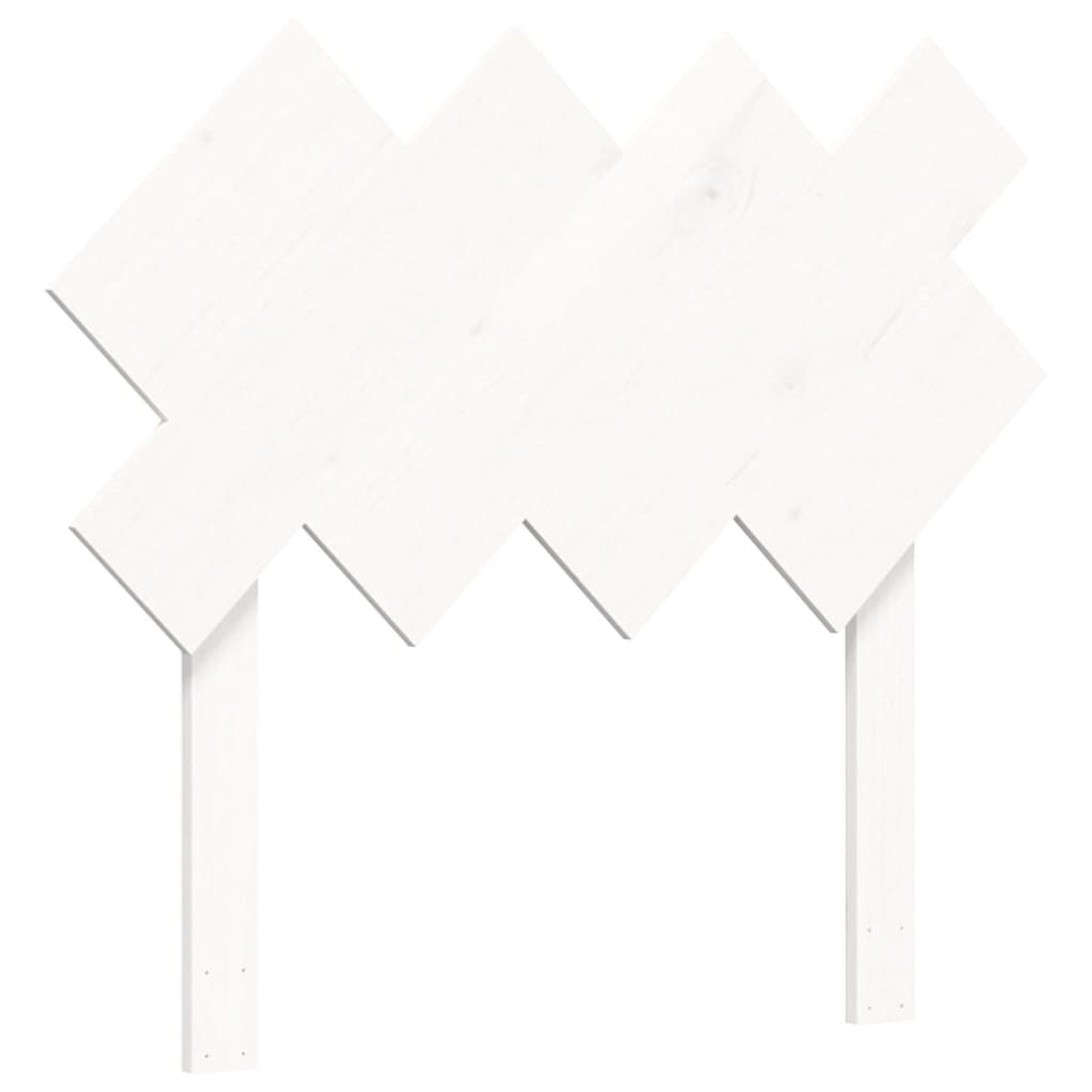 Letto per Anziani con Testiera Bianco Single in Legno Massello