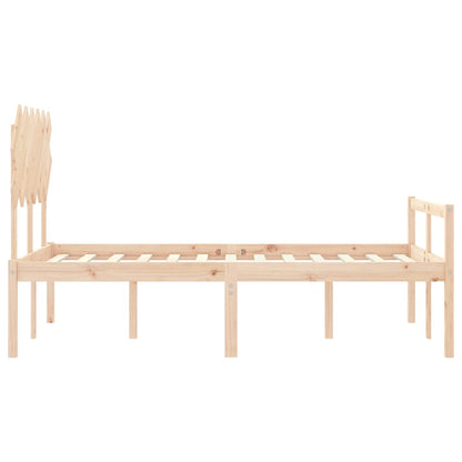 Letto per Anziani con Testiera Small Double in Legno Massello | homemem39